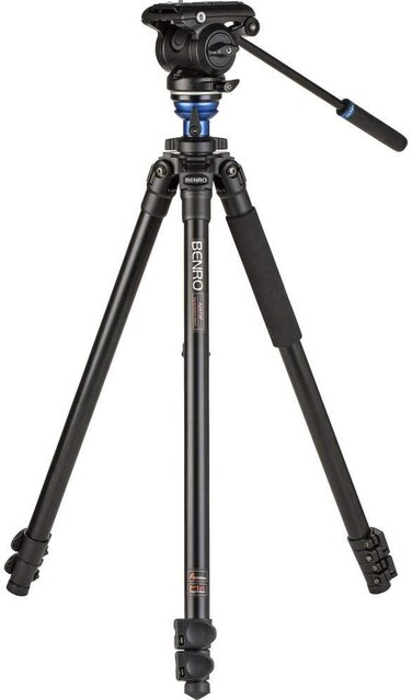 Benro A2573F Aluminum Single Tube Tripod with S4Pro Fluid Video Head