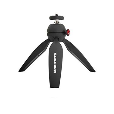 Manfrotto MTPIXIMIIB PIXI Mini Camera Tripod with Handgrip for Compact System Cameras for DSLR Mirrorless Video Made in Italy Technopolymer and Aluminium Table Tripod Black