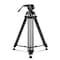 RAUBAY Tilt Tension Design 708 Professional Heavy Duty Video Camera Tripod with Fluid Head and QR Plate for DSLR Camcorder Max Loading 176lbs Aluminum Twin Tube Leg with MidLevel Spreader DV1
