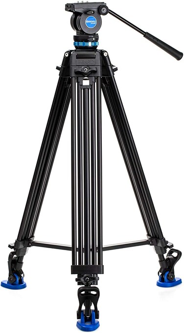 Benro KH26P Video Tripod with Head 5kg Payload Continuous Pan Drag AntiRotation Camera Plate
