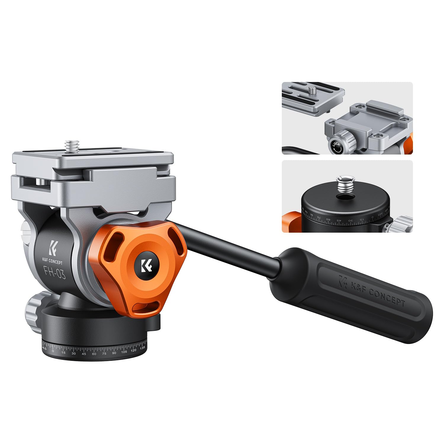 K&F Concept K&F Concept Fluid Head Tripod Mount 11 LBS