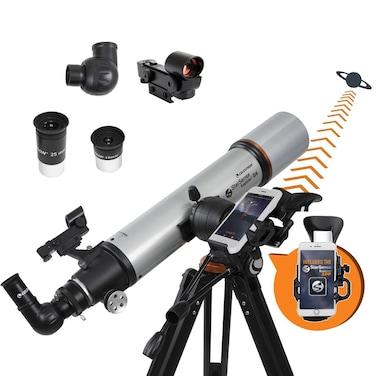 Celestron 22460 Starsense Explorer Dx 102Az Smartphone AppEnabled Refractor Telescope IphoneAndroid Compatible Grey