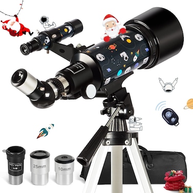FREE SOLDIER Telescopes for Kids and Adults Astronomy 70mm Aperture and 400mm Focal Length Professional Astronomy Telescope for Beginners with Smartphone Adapter Carry Bag Adjustable Tripod
