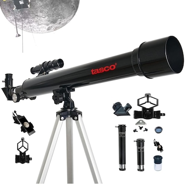 TASCO Spacestation 600 x 50mm Refractor Telescope Astronomy Telescope for Adults and Beginners Black