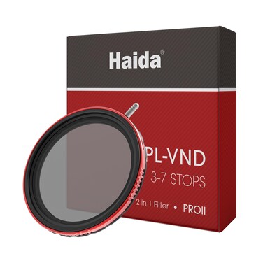 Haida 2 in 1 CPL  VND Filter for Camera Pro II MultiCoating Circular Polarizer  Variable Neutral Density SLR Camera Lens Filter Waterproof Scratch Resistant NanoCoating Filter 67mm