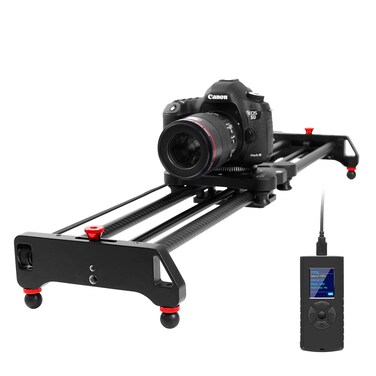 GVM Motorized Camera Slider 31 Carbon Fiber Dolly Rail Camera Slider with TimeLapse Photography Tracking Shooting and 120 Degree Panoramic Shooting for Most Cameras with Remote Controller
