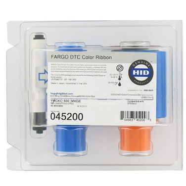 Fargo Genuine 45200 YMCKO Color Ribbon for Model DTC4500e Printer