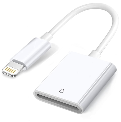 Wahbite Apple Lightning to SD Card Camera Reader Trail Camera Viewer SD Memory Card Adapter for iPhone 14131211XSXRX87iPad Plug and Play