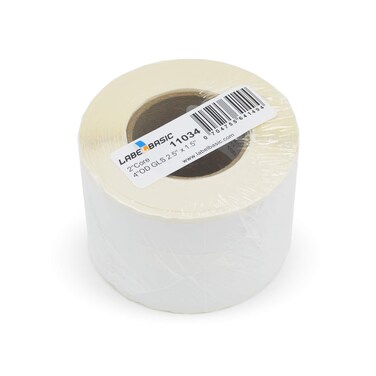 LabelBasic Glossy Inkjet Labels 25 x 15 for Epson TMC3500 TMC3400 Primera LX500 and LX400 750 LabelsRoll on a 2 Inch Core