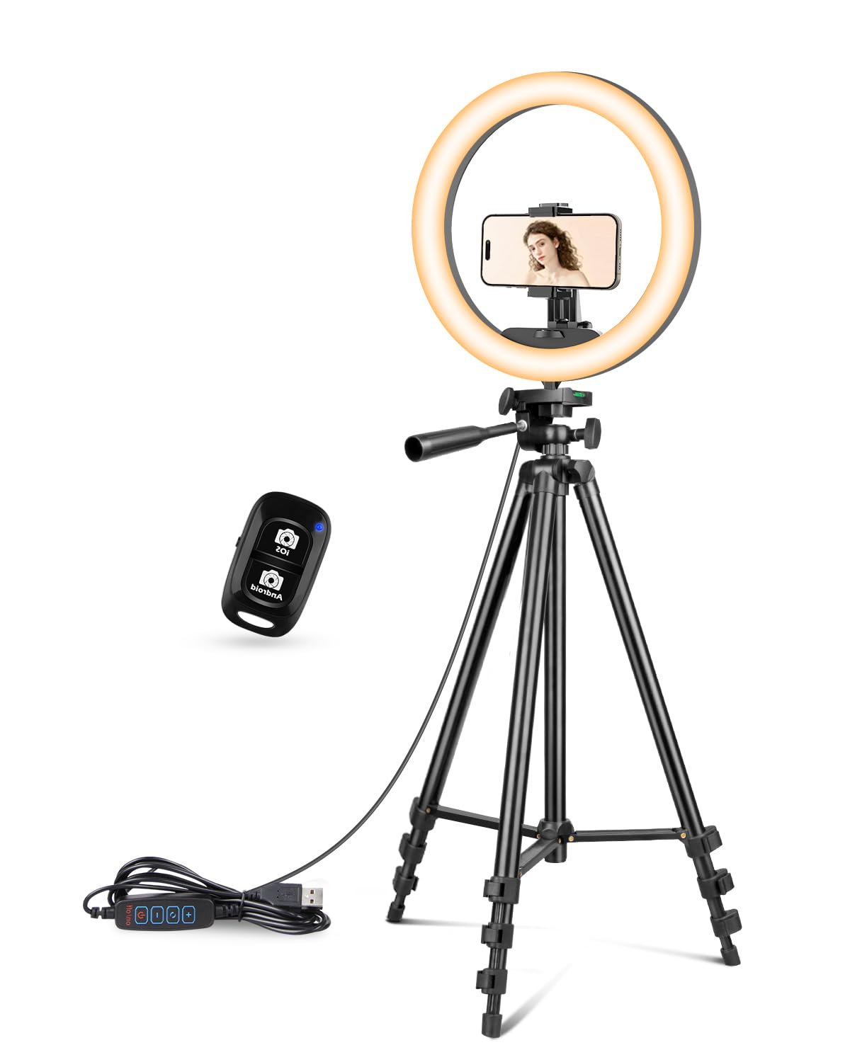 يوبي سايز Ubeesize 10 Selfie Ring Light With 50 Extendable Tripod Stand Phone Holder