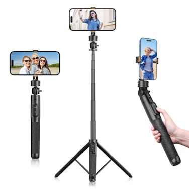 ULANZI Magnetic Cell Phone Tripod Compatible with MagSafe SK05 Phone Tripod 6299 Extendable Magnetic Selfie Stick Tripod Stand with Wireless Remote Tripod for iPhone 14 13 12  All Phones