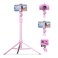 UBeesize 72 Phone Tripod  Selfie Stick Camera Tripod Stand with Wireless Remote and Phone HolderCompatible with iPhone Android Phone Perfect for SelfiesVideo RecordingLive Streaming Pink