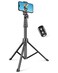 SENSYNE 62 Phone Tripod  Selfie Stick Extendable Cell Phone Tripod Stand with Wireless Remote and Phone Holder Compatible with iPhone Android Phone Camera