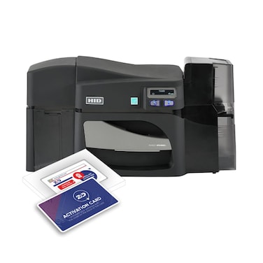 2ID Fargo DTC4500e Dual Sided ID Card Printer  055100  Professional ID Card Machine for Corporate Government Student IDs and More