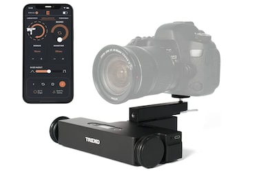 Trexo Wheels Image Processing Table Top Dolly Camera Slider for Smartphones and DSLR Cameras APP Supported Android and iOS Programmable Ultra Silent Step Motors