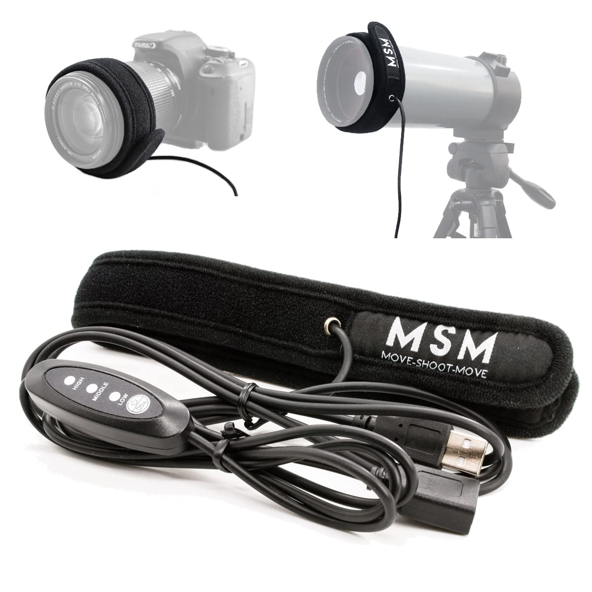 موف شوت موف Move Shoot Move Lens Warmer With Cold Flexible Cable Down To 25 Dew Heater Strip Prevents Lens F