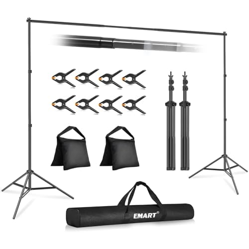 Emart Emart Photo Video Studio Background Stand Backdrop Support System Kit