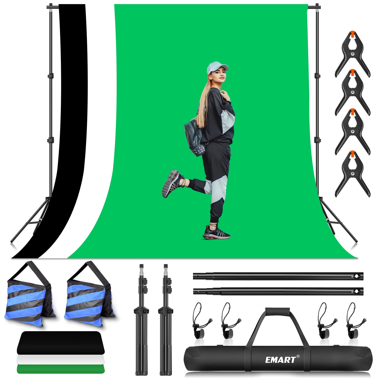 Emart Emart Photo Video Studio Backdrop Stand Kit