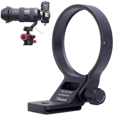 iShoot Tripod Mount Ring Lens Collar Compatible with Tamron 35150mm f228 Di III VXD A058 E Mount Lens Support Holder Bracket Bottom is ArcaSwiss Fit Quick Release Plate Dovetail Groove