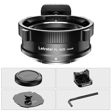 Letrater PL to XCD Pro Lens Mount Adapter for Arri PL Mount Lenses to Hasselblad XCD Mount Mirrorless Digital Cameras PLX2DX1DX1D2907PLXCD Aluminium  Brass Material with Two caps