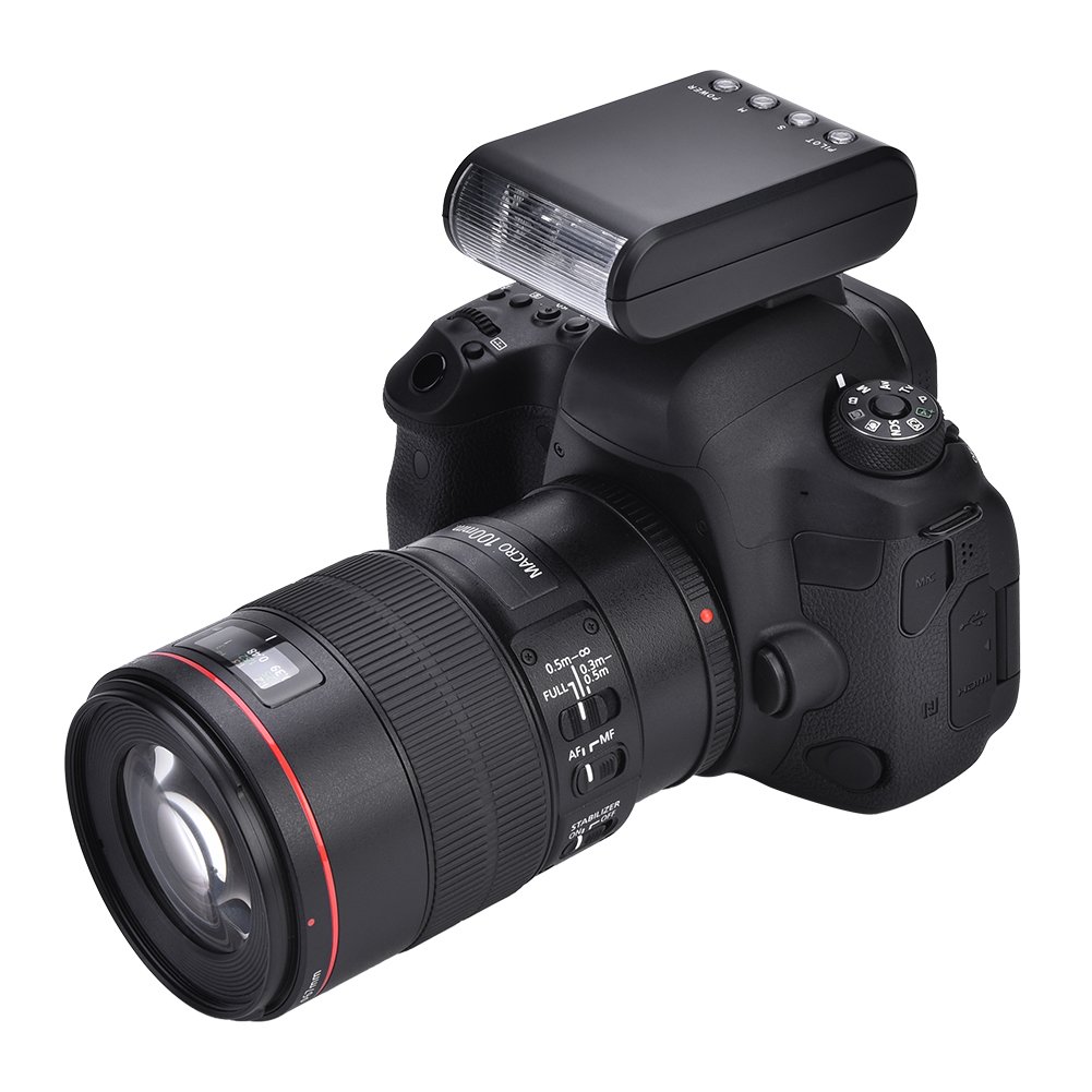 بوميا Pomya Mini Flashlight Portable Digital on-camera Flash Speedlite Hot Shoe Mount