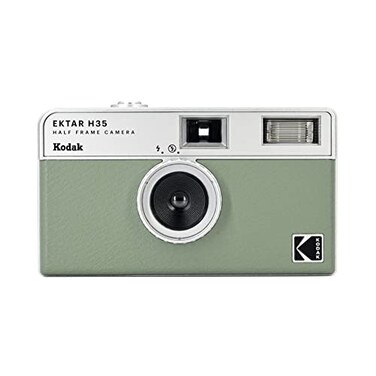 KODAK RK0103 EKTAR H35 Half Frame Film Camera 35mm Reusable FocusFree Lightweight EasytoUse Sage Film  AAA Battery are not Included Sage