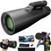 PYTHON OPTIC 12x52 Range Master UltraHD High Powered Monocular Telescope with Phone Holder Leather Bag Hand Strap Cap  Monoscope for Bird Watching Watching Wildlife  Stars and Hunting