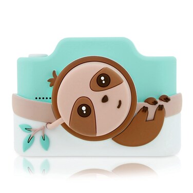 Kidamento Kids Digital Camera  Video Camcorder with Touch Screen Soft Silicone Case Detachable Lens Cap 32GB Memory Card  Model K Zippy The Sloth