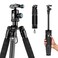 Sirui Compact Traveler 5C Tripod 543 Inches Lightweight Carbon Fiber Travel Tripod Portable Camera Tripod With 360 PanoRAMa Ball Head And Arca Swiss Quick Release Plate Load Capacity Up To 4Kgs
