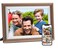 JHZL 101 Inch 16GB Smart WiFi Digital Picture Frame Danish Design Frameo App Send Photos or Small Videos from Anywhere Touchscreen IPS 1280x800 LCD Panel Portrait and LandscapeSolid Wood Frame