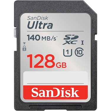 SanDisk Ultra UHS I 128GB SD Card 140MBs for DSLR and Mirrorless Cameras 10Y Warranty