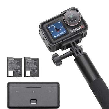 DJI Osmo Action 5 Pro Adventure Combo Action Camera 4K with 113 Sensor 12h Extended Battery Life with 3 Batteries Stabilization Dual OLED Touchscreens Mini Action Camera for Travel Vlog