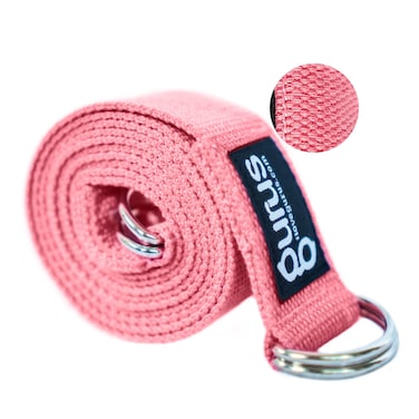 Gurus Yoga Strap with Thick Durable Cotton and Extra Safe Adjustable DRing Buckle 6 Feet Long Stretching with Loops for Flexibility