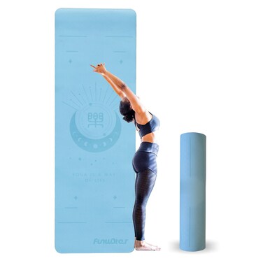 FunWater Yoga Mat Non Slip AntiTear Pilates Fitness Mats for Women Exercise Mats for Home Workout