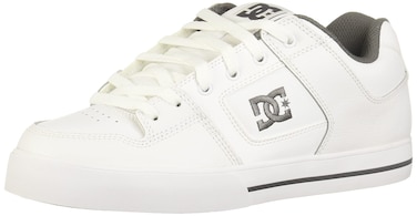 Dc mens pure casual low top lace up skate shoe sneaker whitebattleshipwhite 8