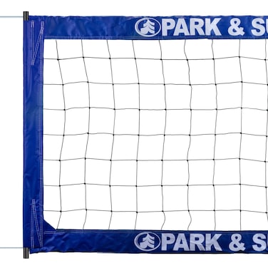 Park  Sun Sports Regulation Size IndoorOutdoor Professional Volleyball Net with Steel Cable Top and Bottom Blue One Size