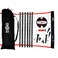 Hall of Games Outdoor Volleyball and Badminton Net with Carrying Bag Accessories Set and Adjustable Steel Poles Perfect for Parties