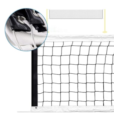 PROGOAL Replacement Professional Sports Volleyball Net with High Strength Cable  Two Side Tape Reinforcement Dowels4 Inch Square Mesh HeavyDuty Net for Indoor OutdoorStandard 3H x 32L