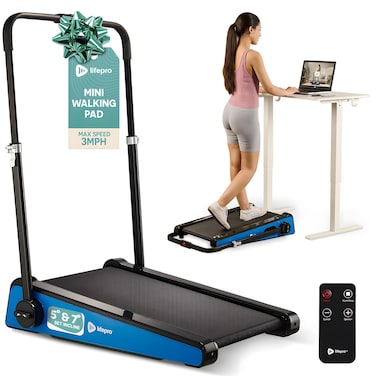 Lifepro Smallest Portable 30in Walking Pad Under Desk Mini Treadmill Under Desk Small Work Desk Compact Mini Treadmill  Max Speed 3 MPH 220 Lbs Max Weight Home  Office Mini Walking Pad Treadmill