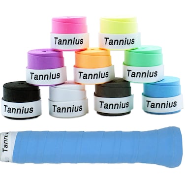 Tannius Tennis Racket Grip Tape 6 or 9 Pack Dry Feel Tennis Grips Absorbent and Enhanced Tennis Racquet Overgrip