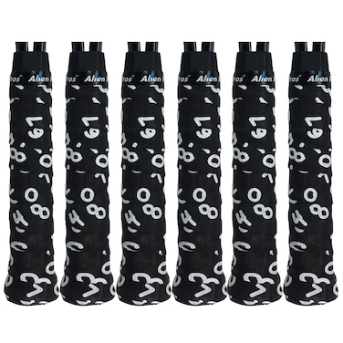 Alien Pros Tennis Racket Grip Tape 6 Grips Precut and Dry Feel Tennis Grip Designer Tennis Overgrip Grip Tape Tennis Racket Wrap Your Racquet for High Performance 6 Grips