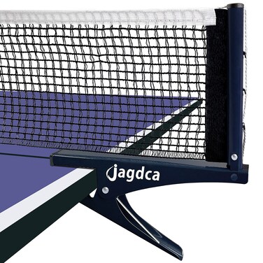 Jagdca Professional Table Tennis Net Post Set Ping Pong Net Clamp Adjustable Equipment Foldable Grip Holder Training Game Accessories Portable Practice Mesh Clip Kit Indoor Outdoor Navy
