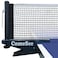 Comesee Professional Ping Pong Net Clip on Easy Table Tennis Net and Post Set with Spring Activated Clamp Thick Base Grip Precision Tension Height Adjustment Navy