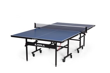 JOOLA Inside  Professional MDF Indoor Table Tennis Table with Quick Clamp Ping Pong Net and Post Set  10 Minute Easy Assembly  Ping Pong Table with Single Player Playback Mode