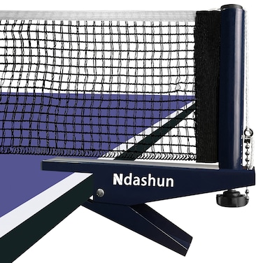 Ndashun Ping Pong Net with Clamp Professional Table Tennis Net and Post Set Adjustable Training Practice Mesh Portable Grip Holder Clip Equipment Accessories for Indoor Outdoor Navy