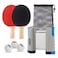 GSE Games  Sports Expert Ping Pong Paddle Set Portable Table Tennis Set with Retractable Ping Pong Net Post 2 Paddles 3 Ping Pong Balls Anywhere toGo Ping Pong Set for Any TablesGrey