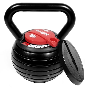 Yes4All Kettlebell Cast IronRubber Base Solid Smooth for Strength Training Home Gym