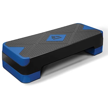 RBX Aerobic Step Platform with NonSlip Textured Surface 2Level Adjustable Steppers for Exercise Compact Lightweight EasytoStore Exercise Step  Fitness Step Bench