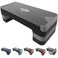 EVERYMILE Aerobic Exercise Step Adjustable Aerobic Stepper for Exercise Workout Step Platform Step Up Box 265 Step Deck with 4 6 8 Adjustable Height Risers Women Home Gym Fitness