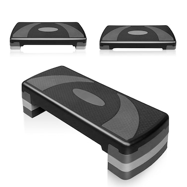 Adjustable Platform Stepper for Exercise  2022 New Release Aerobic Step Up Exercise Platform  HeavyDuty 31 NonSlip Surface  3x Levels 468Raisers  Home Gym Outside Workout  Trainer